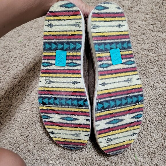 Womens Ariat Cruiser Rose Gold Aztec Arrow Print Cruiser Leather Loafer Size 9.5 - Picture 3 of 9